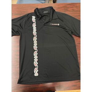 Unlimited Editions Foster Moore Black Polo Tee Size Large
